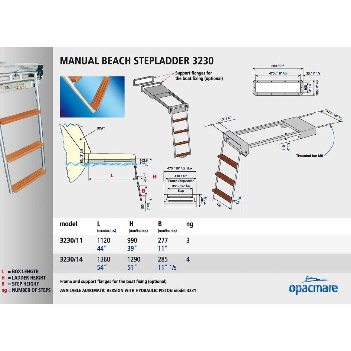 Opacmare Manual Swimming Ladder 3230