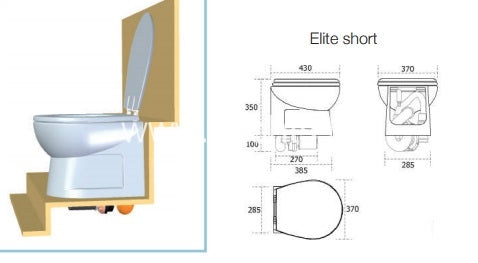 Planus Elite Short Toilet 24V