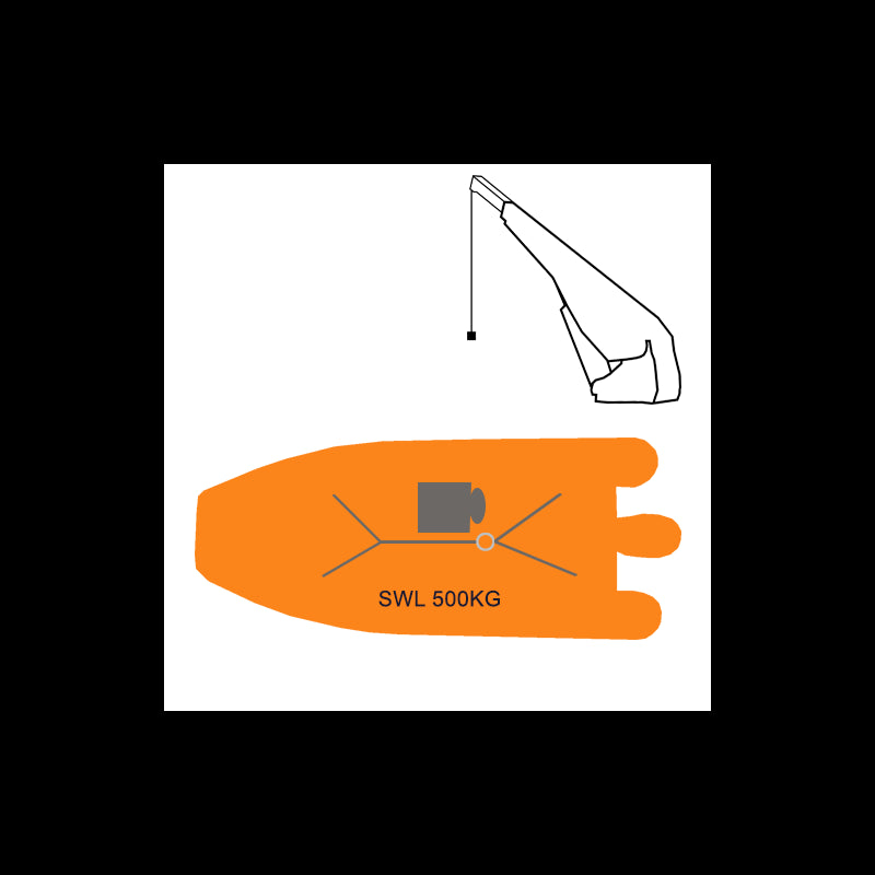 Crane/Single Point Lift For Tenders with Side Consoles - SWL 500kg
