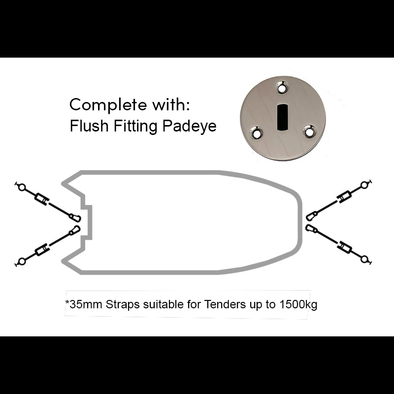 Padeye Kit - Flush Fitting x 4