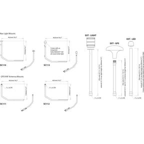SC111 GPS / VHF / Navtex Antenna Mount