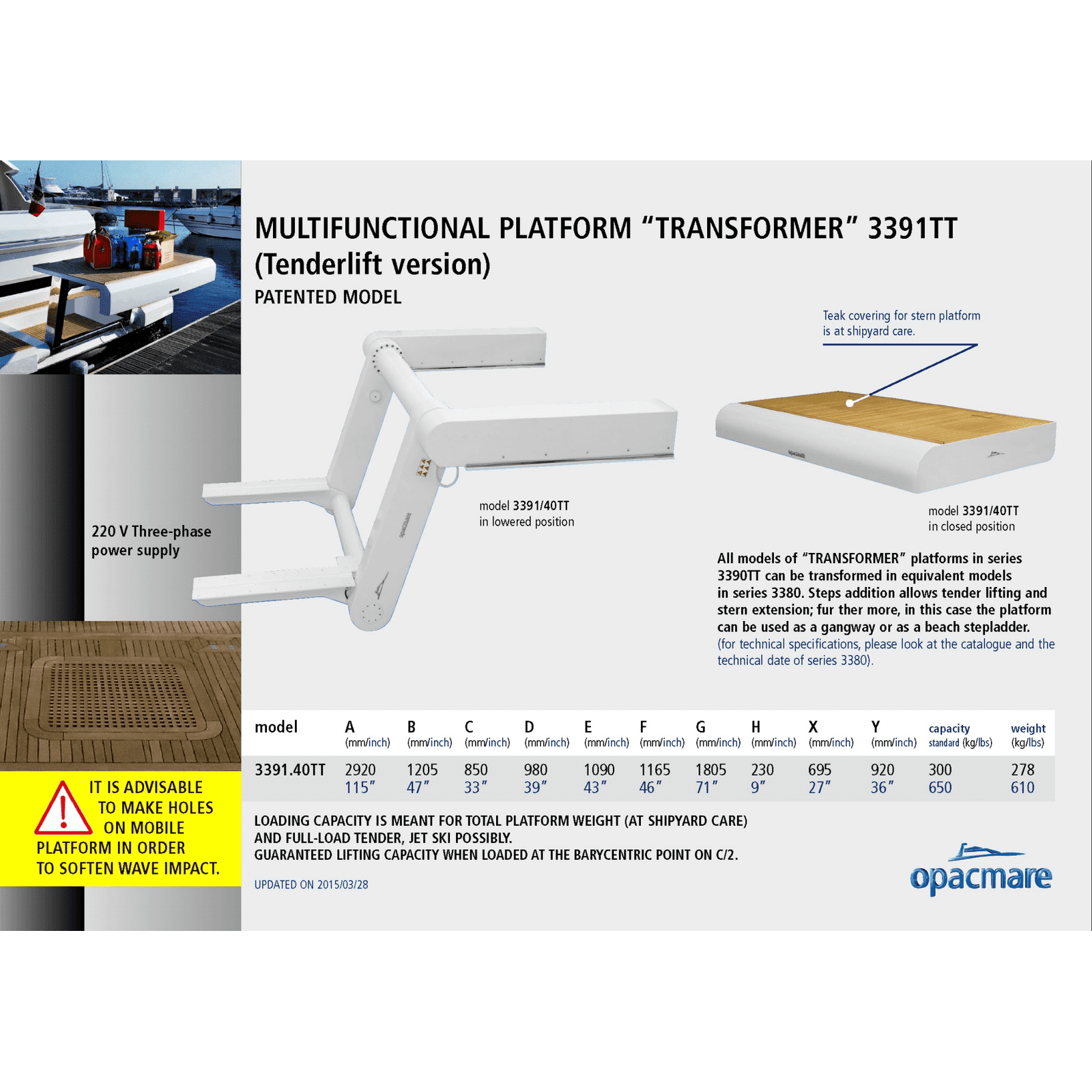 Opacmare Multifunctional Transformer Platform 3391TT