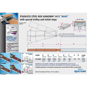 Opacmare Stainless Steel Wide Walkway Box Passerelle 1413