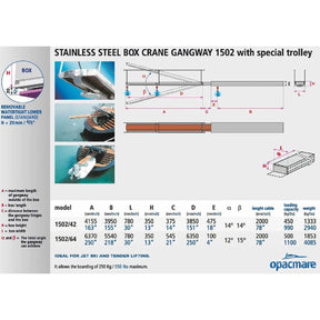 Opacmare Stainless Steel Davit Box Passerelle 1502