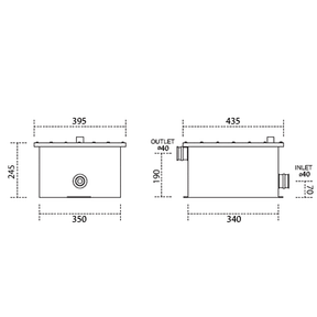 Planus Stainless Steel Pro-Lift Twin Waste Water Tank