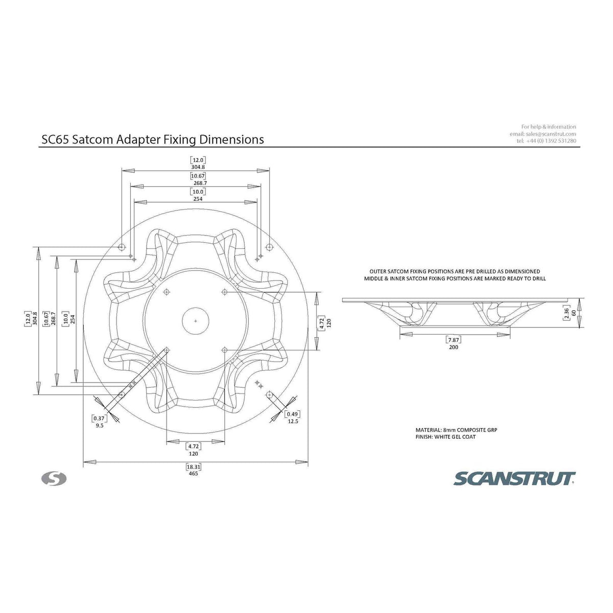 SC65 Satcom Antenna Mount