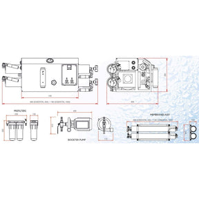 Tecnicomar Essential Watermaker Dimensions